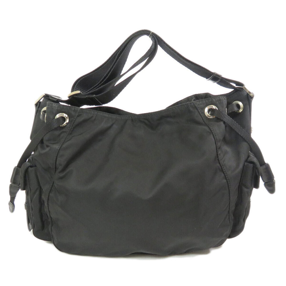 Prada Plate Crossbody Tessuto shoulder bag Black